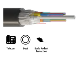 Kabel, optički, 2x12-vlakana, 09/125um, G.652.d, Multitube w/Gel, vanjski HDPE, zaštita od glodavaca, 2700N, 10mm 