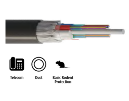 Kabel, optički, 12x12-vlakana, 09/125um, G.652.d, Multitube w/Gel, vanjski HDPE, zaštita od glodavaca, 1500N, 11.5mm
