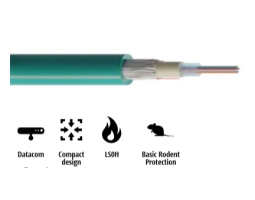 Kabel, optički, 1x12, 50/125um, OM2, unitube w/gel, LSZH, unutarnji/vanjski, zaštita od glodavaca, 1500N, 5.9mm