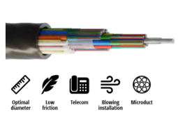 Kabel, optički, 18x12, 09/125um, G.652d, Multitube w/gel, micro-MetroJET, HDPE, 650N, 8.7mm