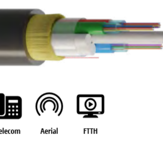 Kabel, optički, zračni, 1x12, 09/125um, G.652d, Multitube w/gel, provjes 170m, HDPE, 4100N, 10.1mm 5276