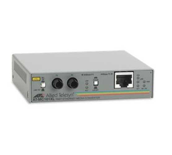 AT-MC101XL  Allied Telesis pretvornik (media converter), FE, 100Tx na 100Fx viemodni ST konektor 4878