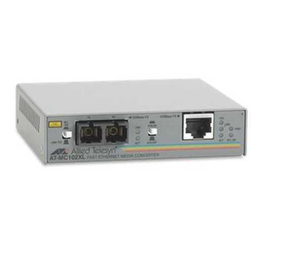 AT-MC102XL  Allied Telesis pretvornik (media converter), FE, 100Tx na 100Fx viemodni SC konektor 4879