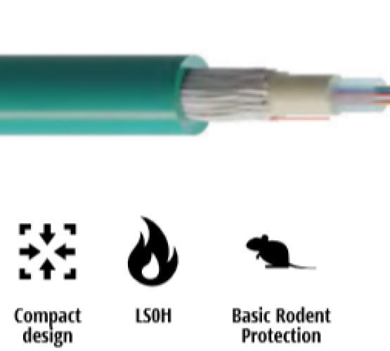 Kabel, optički, 1x8, 50/125um, OM2, unitube w/gel, LSZH, unutarnji/vanjski, zaštita od glodavaca, 1500N, 5.9mm 4169