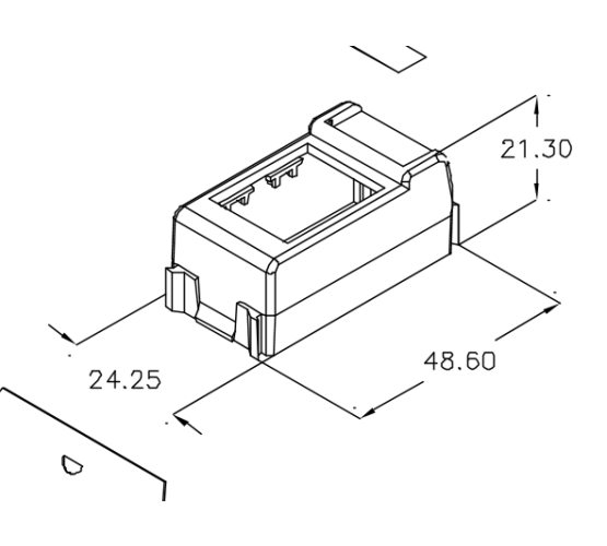 Modul, prilagodni, za Tracjack modul na GEWISS Playbus, 10 pack, crni 3570