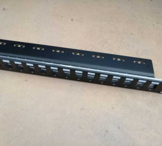 Panel, modularni, 24xKeystone, 19"-1U, prazan, crni, 3M Volition, 3587