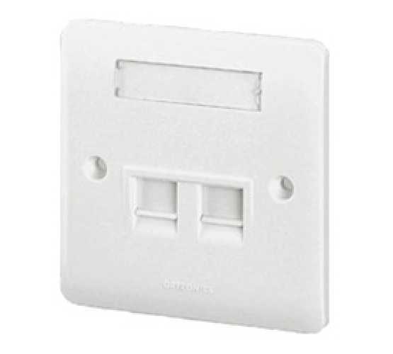 Priključna kutija, podžbukna, za 2 modula TracJack, ivory bijela, EURO 3405