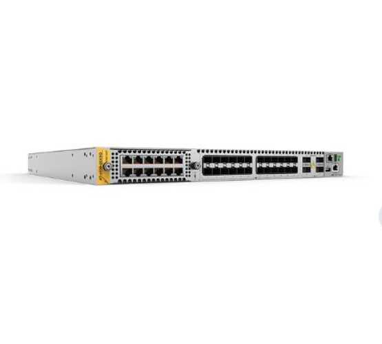 x930-28XSQ Allied Telesis preklopnik (switch, 100GbE, SNMP, L3+, 24x1G/10G SFP+ plus 4x40G/100G QSFP+/QSFP28 + XEM2, stakabilan 3501